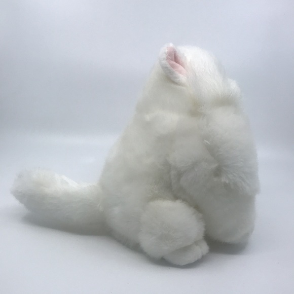 White Fluffy Blue Eyed Cat Stuffes Animal From Aurora World Inc. - Picture 3 of 6